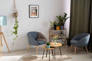 Plants in living room